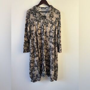 Brushed Stretch Flannel Patterned Dress